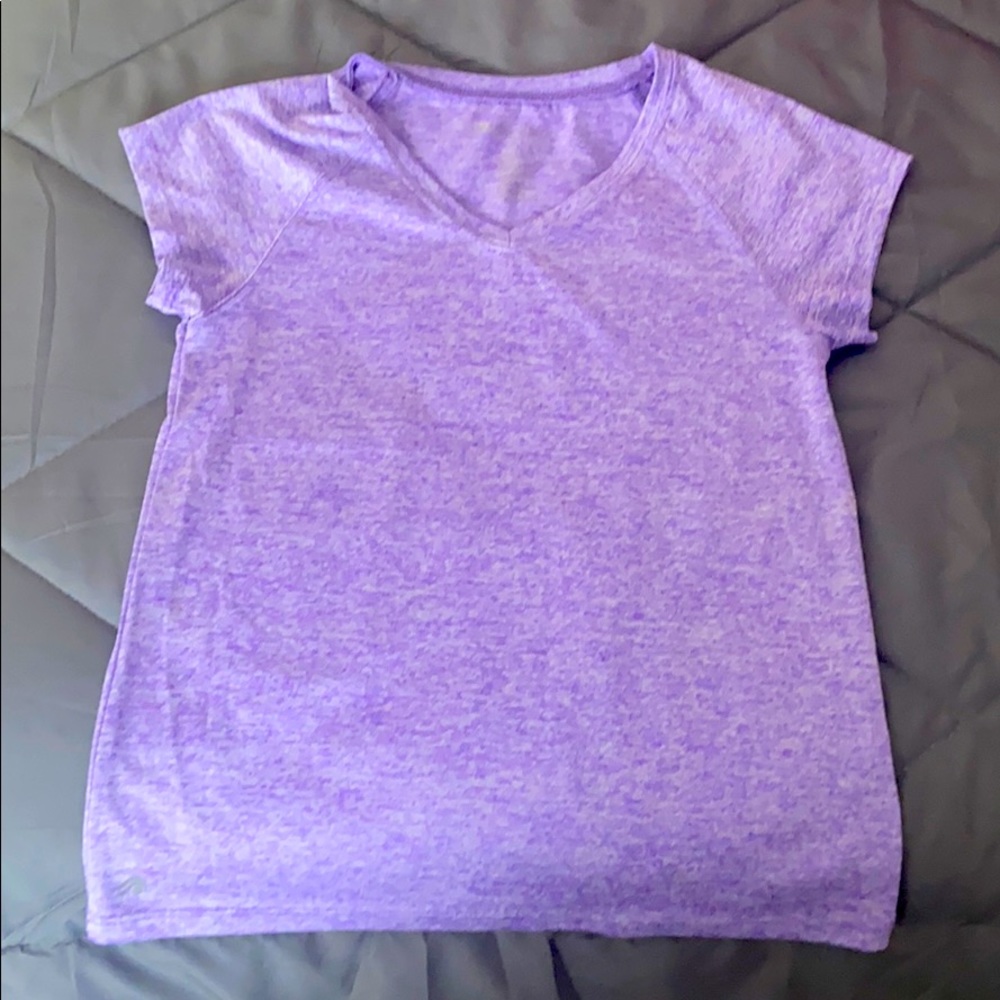 A purple workout shirt